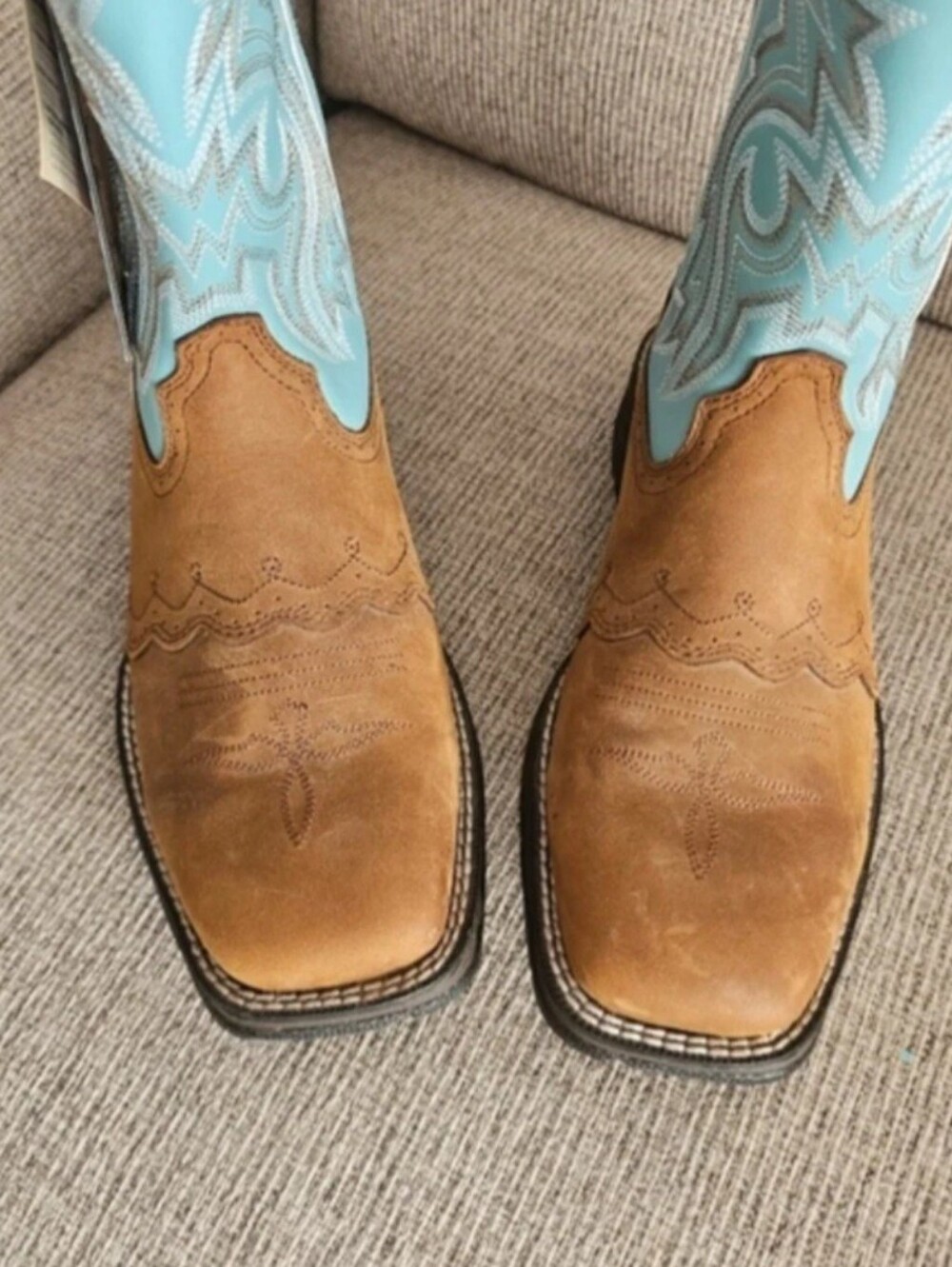 Durango Lady Rebel Women's Powder N'' Lace Saddle Western Boots Size 6.5 - Picture 7 of 9